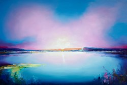 Sky Blue Coast by Anna Gammans - Original Painting on Stretched Canvas sized 59x39 inches. Available from Whitewall Galleries